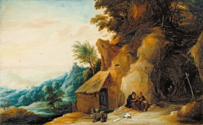 Santi Antonio e Paolo in un paesaggio, c.1636-38 da David Teniers the Younger